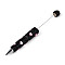 Heart Resin & Polymer Clay Pave Rhinestone Ball-Point Pen, Iron Beadable Pen, for DIY Personalized Pen with Jewelry Beads, Pearl Pink, 150~152x15~17mm