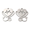 Non-Tarnish 304 Stainless Steel Pendants, Stethoscope Charm, Stainless Steel Color, 17x16x1mm, Hole: 1.2mm