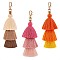 3Pcs Colorful Tassel Keychain Handmade Boho Keychain Personalized Bag Charm Tassel Keychain for Women, Colorful, 16.5x4cm