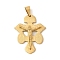 Ion Plating(IP) 304 Stainless Steel Pendants, Crucifix Cross Charm, Golden, 40x30x4mm, Hole: 7x5mm