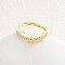 Adjustable Brass Micro Pave Clear Cubic Zirconia Finger Rings for Women, Letter, Golden, Letter R, Inner Diameter: 16~19mm