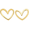 BENECREAT 20pcs 18K Gold Plated Linking Rings Brass Heart Closed Jewelry Connectors for Bracelets Necklace DIY Making, 11.5x13mm