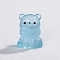 Luminous Resin Bear Miniature Ornaments, for Garden Dollhouse Accessories, Light Sky Blue, 25x20mm
