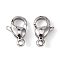 Tarnish Resistant 304 Stainless Steel Lobster Claw Clasps, Parrot Trigger Clasps, Stainless Steel Color, 11x7x3.5mm, Hole: 1mm