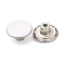Alloy Button Pins for Jeans, Nautical Buttons, Garment Accessories, White, 17mm