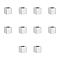 10Pcs 304 Stainless Steel Beads, Cube, Stainless Steel Color, 9x9x9mm, Hole: 5mm