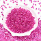 3/0 Baking Paint Glass Fringe Seed Beads, Teardrop, Fuchsia, 5x4~4.5x3.5~4mm, Hole: 1mm, about 4500pcs/pound
