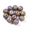 Resin Beads, Round, Two Tone, Thistle, 10mm, Hole: 2mm