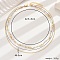 Simple Brass Double Layer Collarbone Necklaces for Women Daily Wear, Golden, Colorful, 16.73 inch(42.5cm)