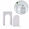 EVA Foam Photography Props Set, 3D Geometric Shooting Backgrounds, Jewelry Display Base, Arch & Door, White, Finished Product: 150x100x24mm