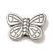 Non-Tarnish 304 Stainless Steel Beads, Butterfly, Stainless Steel Color, 12x17x3.5mm, Hole: 1.6mm