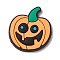 Halloween Theme PVC Cabochons, Pumpkin, Sandy Brown, 28x26x3mm