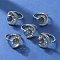 Natural Labradorite Finger Rings, Platinum Tone Brass Jewelry for Women, Moon & Sun, 2mm, Inner Diameter: US Size 6(16.5mm)