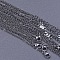 Stainless Steel Cable Chain Necklaces for DIY Jewelry Making Accessories, Black, 0.06 inch(0.16cm)