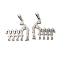 Non-Tarnish Mother's Day/Teachers' Day 201 Stainless Steel Pendants, Mother with Daughter/Teacher with Students Charms, Stainless Steel Color, 26.5x27.5x1.4mm, Hole: 6.5x3.3mm