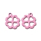 Spray Painted 201 Stainless Steel Charms, Clover Charms, Pearl Pink, 12x11x1mm, Hole: 1.2mm