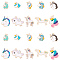 40Pcs 10 Style Light Gold Alloy Enamel Pendants, Cadmium Free & Nickel Free & Lead Free, Unicorn, Mixed Color, 4pcs/style