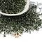 Transparent Colours Glass Round Beads, with Glitter Powder, Round Hole, Dark Green, 4x3mm, Hole: 1.4mm, about 4500pcs/pound