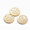 304 Stainless Steel Filigree Joiners Links, Flat Round, Golden, 34.8x1.2mm, Hole: 1.8~7.3mm