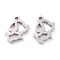 Non-Tarnish 304 Stainless Steel Charms, Laser Cut, Dog, Stainless Steel Color, 12x11.5x1.5mm, Hole: 1.4mm