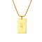 Stylish Stainless Steel 12 Zodiac Rectangle Pendant Necklaces for women, Golden, Leo