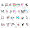 Alloy Beads, with Crystal Rhinestone and Enamel, Initial Letters Style, Alphabet with Bowknot, Letter A~Z, 12.5x8.5~16.5x5~5.5mm, Hole: 1.5mm, 52pcs/box