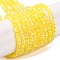 Baking Electroplate Glass Beads Strands, AB Color, Faceted, Round, Yellow, 3x2mm, Hole: 0.7mm, about 144~150pcs/strand, 35~37cm