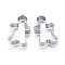 Tarnish Resistant 304 Stainless Steel Christmas Cookie Cutters, Cookies Moulds, DIY Biscuit Baking Tool, Christmas Gingerbread Man, Stainless Steel Color, 83x52mm