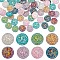 CREATCABIN 128Pcs 8 Color Music Notes Resin Flatback Cabochons Round Embellishment Flat Back for Diy Bracelet Phone Case Earring Jewelry Making Art Craft Decor