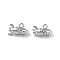 Brass Charms, Cadmium Free & Nickel Free & Lead Free, Rocket, Real Platinum Plated, 8.5x9.5x5.5mm, Hole: 1.2mm