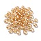 AB Color Plated Glass Beads, Faceted Rondelle, BurlyWood, 6x4mm, Hole: 1.4mm