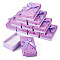 Polka Dot Pattern Cardboard Jewelry Packaging Boxes, with Sponge Inside and Paper, for Rings, Small Watches, Necklaces, Earrings, Bracelets, Rectangle with Bowknot, Lilac, 8.1x5x2.8cm
