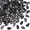 OLYCRAFT 100pcs Teardrop Lampwork Beads Glass Beads with Glitter Powder 7.5x14mm Cornflower Black Teardrop Glass Beads Handmade Lampwork Beads Teardrop Beads for DIY Crafts Bracelet Necklace Making