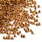 Painted Glass Seed Beads, Cylinder, Inside Colours, Dark Goldenrod, 2.5x1.8mm, Hole: 2mm, about 2700pcs/450g