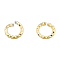 Brass Jump Rings, Nickel Free, Textured, 18 Gauge, Round Ring, Real 18K Gold Plated, 8x1mm, Inner Diameter: 6mm