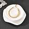 Rack Plating Brass Round Beaded Slider Bracelet for Women, Lead Free & Cadmium Free, Real 18K Gold Plated, Beads: 6mm, Inner Diameter: 1-3/4~2-5/8 inch(4.35~6.65cm)