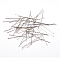 Platinum Color Brass Flat Head Pins Fit Jewelry Making Findings, Cadmium Free & Nickel Free & Lead Free, Size: about 0.75~0.8mm thick, 5.0cm long, head: 2mm