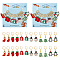 Alloy Enamel Tree & Gifts Box & Penguin & Snowman & Stocking & Glove Pendant Locking Stitch Markers, Zinc Alloy Lobster Claw Clasp Stitch Marker, Mixed Color, 2.4~2.8cm, 6 style, 2pcs/style, 12pcs/set