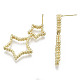 Серьги-гвоздики из латуни KK-N232-104G-NF-3