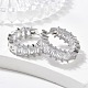 Серьги-кольца из латуни с микро-паве из фианита EJEW-K083-37P-B-1