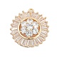 Кубический цирконий из латуни со стеклянными подвесками KK-Q026-15G-1