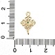 Подвески-клеверы из латуни с зеленым кубическим цирконием KK-Q048-12G-3