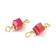 Стеклянные граненые кубические соединители подвески KK-C097-10G-03-2
