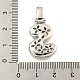 Латунные микропаве прозрачные подвески с фианитом KK-B099-01P-S-3