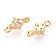 Латунные подвески из прозрачного кубического циркония KK-T078-03G-01-2