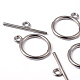 Застежки тоггл в тибетском стиле  TIBE-PH0001-01P-NR-WH-2