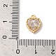 Латунные микропаве прозрачные подвески с фианитом KK-M294-11G-3