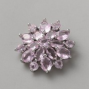 Латунные микро проложить куб кнопки циркония DIY-WH0888-807P-04