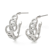 Серьги-гвоздики из латуни EJEW-C070-01P
