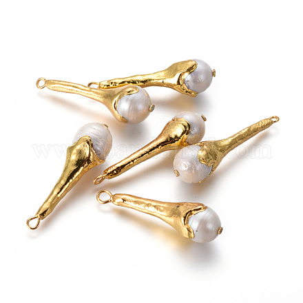 Подвески из натурального пресноводного жемчуга PEAR-F011-60G-1